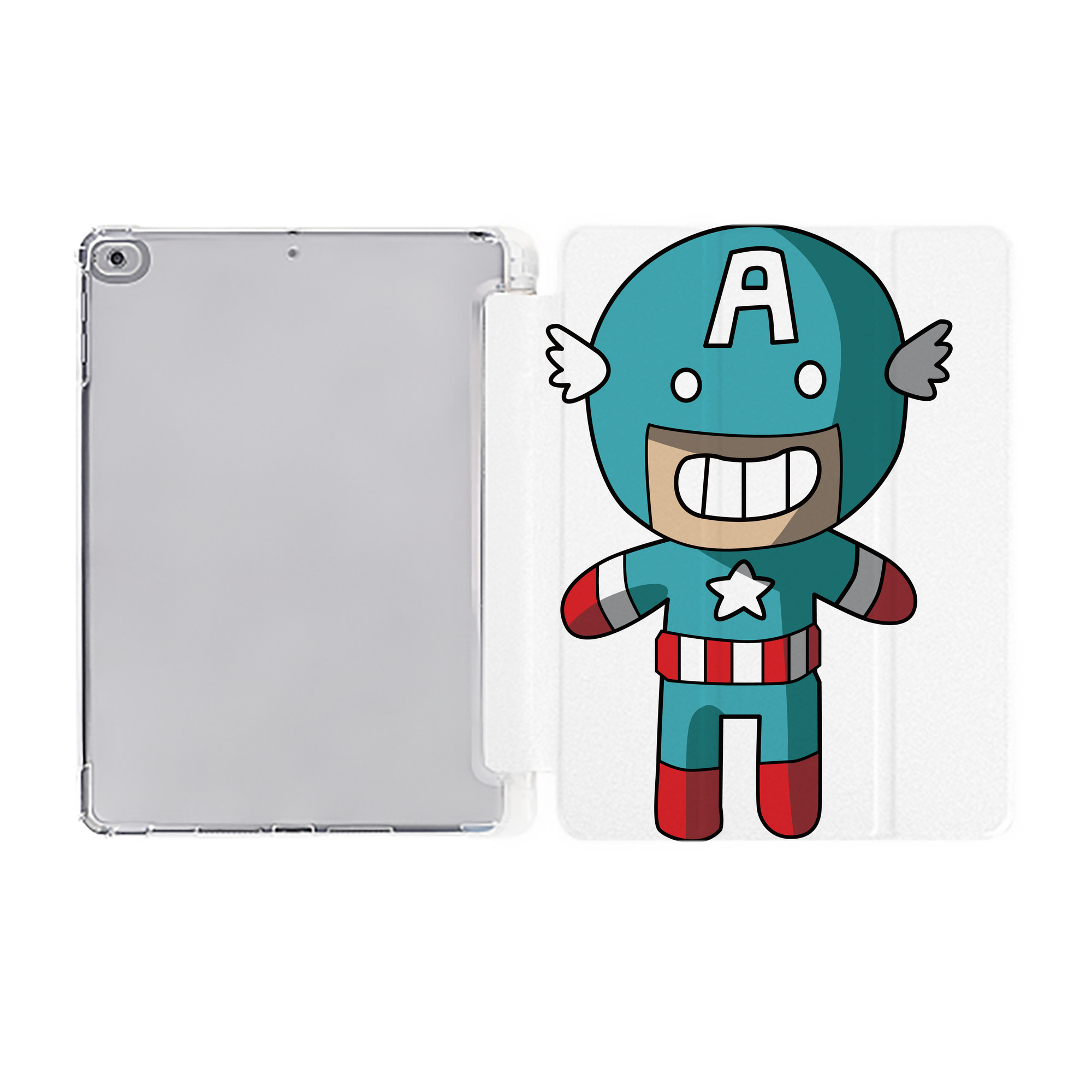 （画像用） アベンジャーズ The Avengers IPad ケース ペン収納付き 三つ折りスタンド PUレザー×シリコン 対応機種9.5/10.5/10.9インチ
